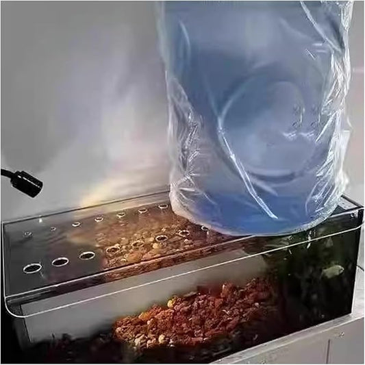 LZMZMQ Clear Acrylic Square Lid for Terrarium, 1 Pc Fish Tank Top Cover with Vent Port, 10x10 12x12 18x18 20x20 24x24 Customizable Jumping Proof Hood(L46xW18in/116.8x45.7cm)