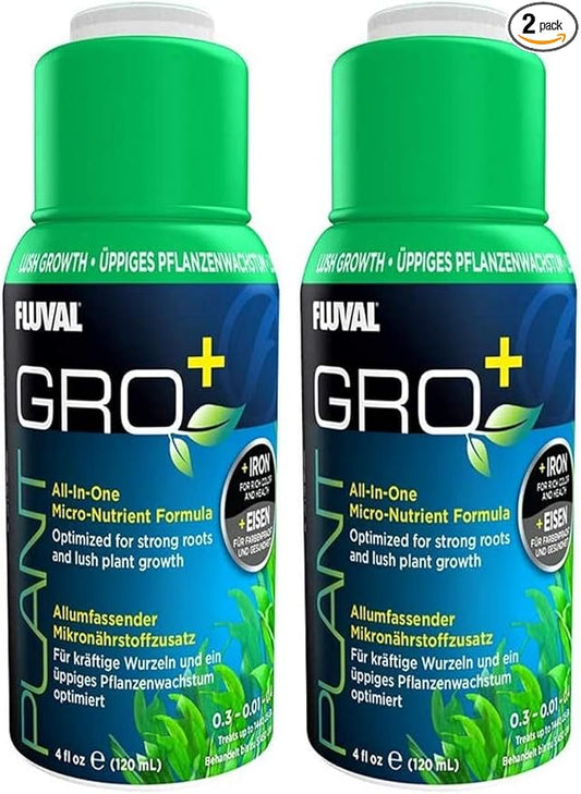 Fluval Plant Gro+, Plant Micro Nutrient for Aquariums, 4 Oz., A8359 (Pack of 2)