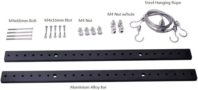 Orphek Universal Fixing Bracket Kit for Aquarium Illumination Easy Install and Cleaning, Anti-Rust, Heavily-Built, Multi-Functional Light Hanging Kit/L 18.11” x W 1.18” x H 0.31”