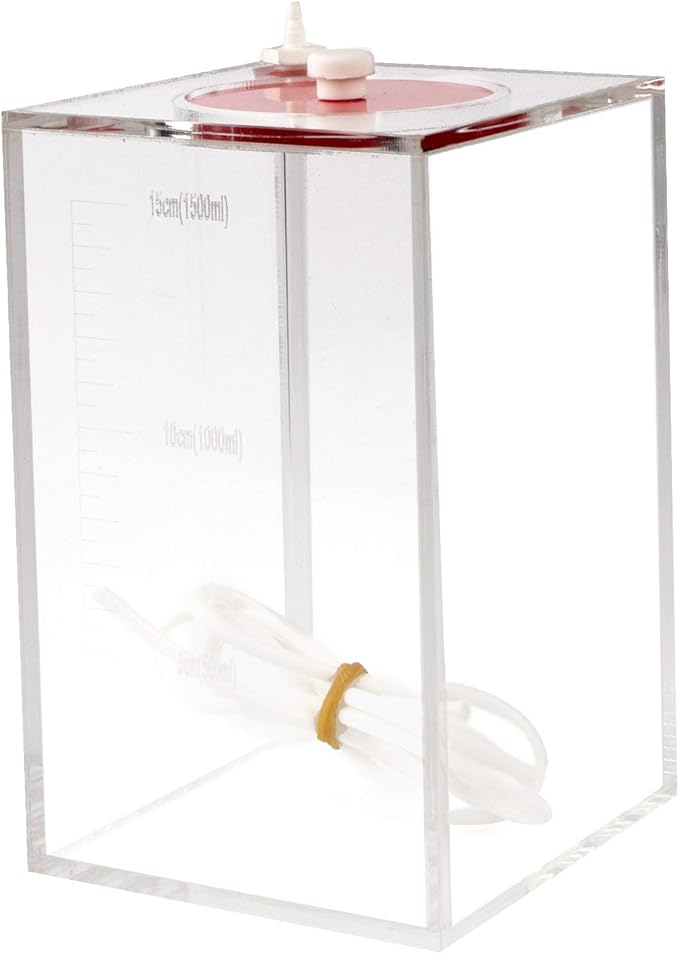 Aquarium Choice Acryli Made Liquid Storage Bucket Dosing Pump Reservoir Container (4.25 * 4.25 * 6.5 Inch;1500ml/1.5L)