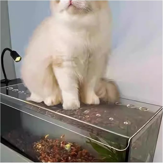 Cat-Proof Aquarium Lid - Clear Acrylic Fish Tank Cover with Air Vent, Customizable Terrarium Hood, Jump-Proof Design for 52x16in Tanks L38xW16in/96.5x40.6cm