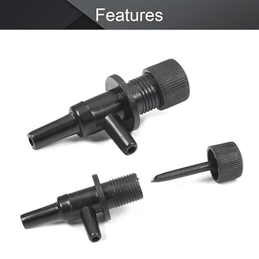 MroMax Aquarium 2 Way Air Line Plastic Regulator Connector for Fish Tank Pump 4mm/0.16", Black 20 Pcs