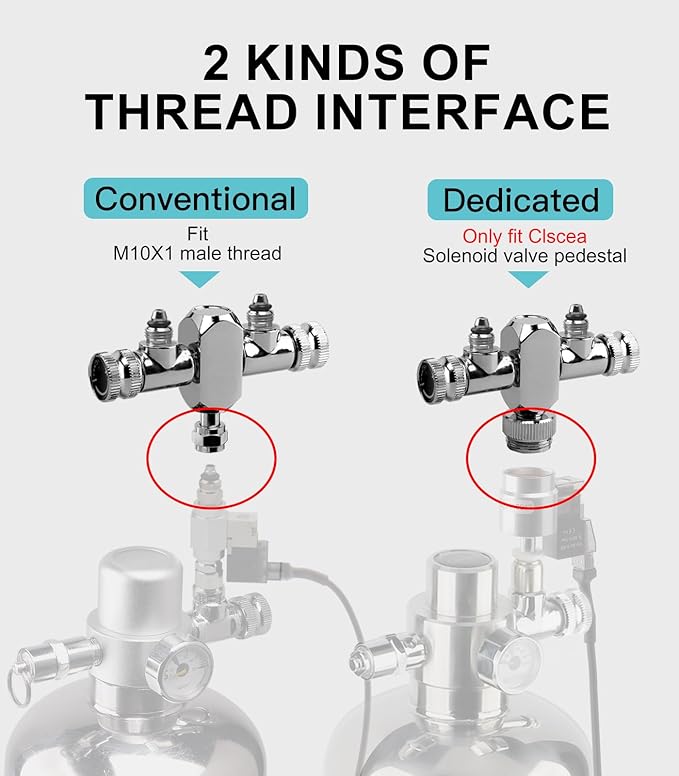 Aquarium CO2 Splitter Regulator Valve 2 Way, Dedicated to CO2 Generator