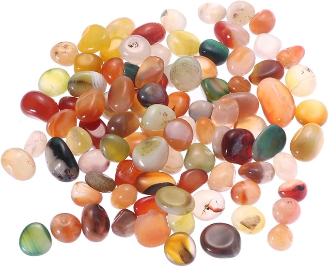 WINOMO Decorative River Rock Stones Natural River Pebbles Colorful 0.5-1cm 500g