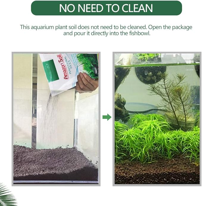 Aquatic Plant Soil, 1000g Aquasoil, Aqua Soil, Aquarium Plant Substrate Fish Bottom Plant Sand Mud for Root Growth of Most Types of Grass