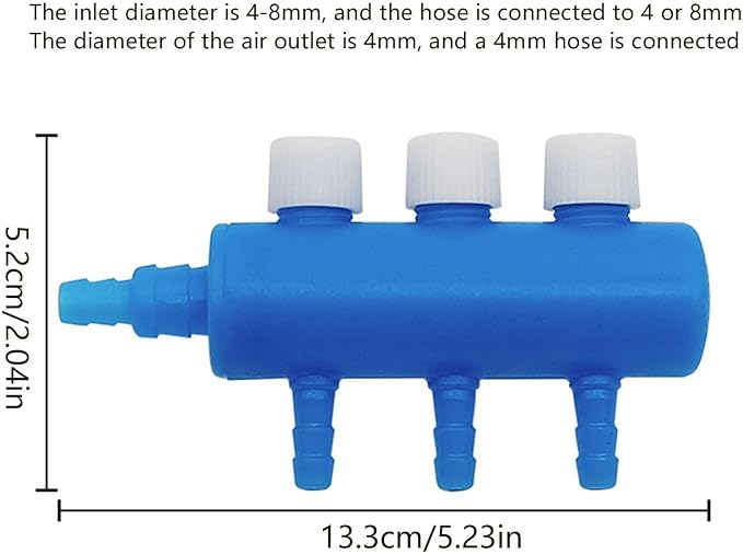 Aquarium Air Tubing Valves – Air Pump Splitter Control, Adjustable Lever Distributor | Airline Tube Connectors Fittings For Fish Tank Bubblers, Aquatic Systems, Airs Flow Management And Oxygen Supply