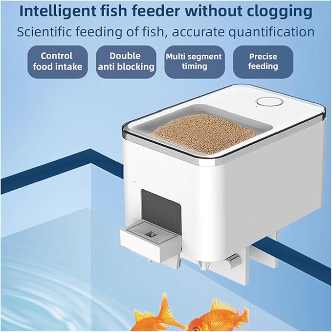 Automatic Fish Feeder Aquarium Goldfish Feeder 100ML Large Capacity Smart Timing Fish Feeder APP Remote Control For Beginnners DIY Use