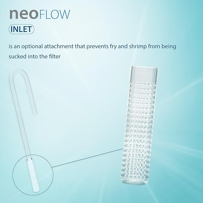 Aquario Neo Inlet - Freshwater Planted Aquarium Inflow Pipe for Neo Flow Lily Pipes, Gentle Flow Design, Shrimp-Safe, 1mm Inlet Holes - Large, 17mm ID for/fits 5/8"(16/22) Tubing