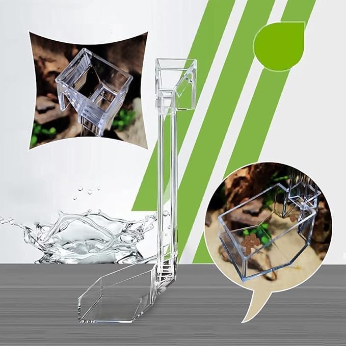 Shrimp Fish Feeding Dish, Aquarium -Sky Restaurant- Betta Feeding - Prevent Food Spilling, Fish Feeder, Also Easy to Clean Up The Food Left Over, African Feeding, Dwarf Frogs Feeding (L)