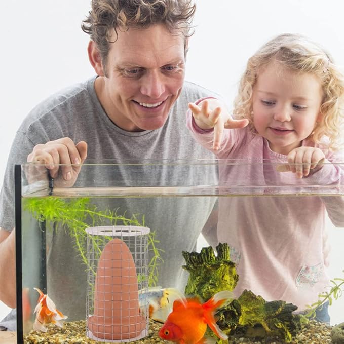 Fish Fish Breeding Cone Spawning Slates Ceramic Discus Angel Reeding Cones Cave Bucket with Isolate Net for Aquarium Landscape Tank Breeding Cage
