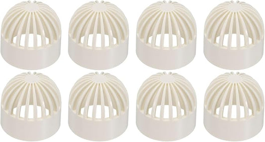 PATIKIL 1.3 Inch (32mm) Fish Cover Permeable Cap, 8 Pcs PVC Breathable Cap Aquarium Guard Fish Tank Intake Cover, White