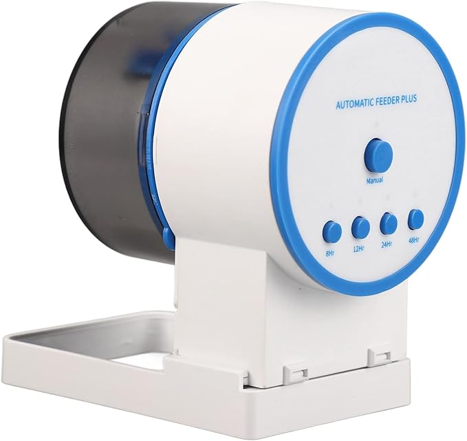 Automatic Fish Feeder for Aquarium, Battery Powered Auto Fish Food Dispenser Adjustable with Timing Function, Fish Accessories, Fresh and Dry
