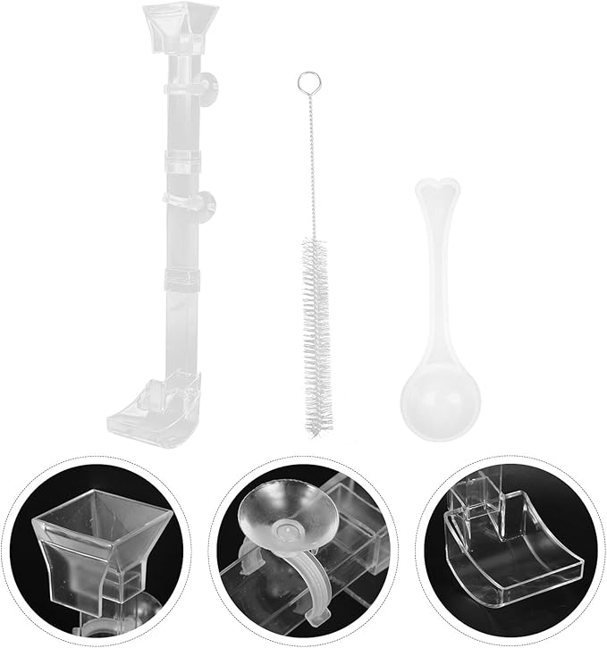 VANZACK Aquarium Shrimp Feeder Tube 3pcs Precision Feeding Dispenser for Fish Tank Aquarium Accessories Automatic Feeder for Aquatic Pets
