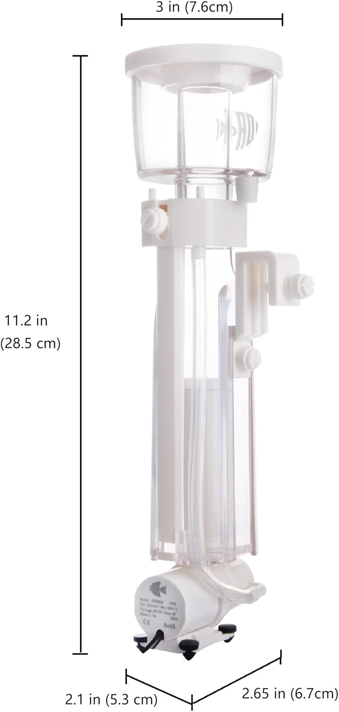 IOAOI Nano Protein Skimmer for Saltwater Aquariums, DC Pinwheel Pump for 20 Gals Fish Tank, Hang On, Internal