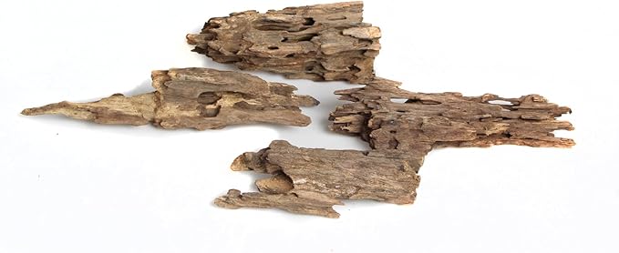 emours Driftwood Branches Reptiles Aquarium Decoration Assorted Size,(5.5-8 inch in Length),4 Pieces (Shrimp Wood)