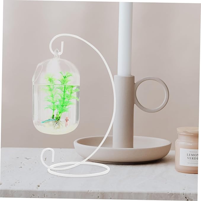 ARTIBETTER 15cm Suspended Transparent Hanging Glass Fish Tank, Infusion Bottle Aquarium Flower Plant Vase Flower Vase for Home Decoration 1pc (Transparent, Only The Glass Bowl)