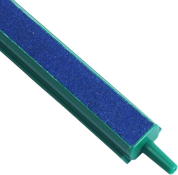 Saim 16 inch Aquarium Air Stone Bar, Bubbles Release Oxygen Diffuser Bar, Fish Tank Mineral Air Bubble Air Stone Bar (Green - Blue) with 20ft Clear Airline Tubing