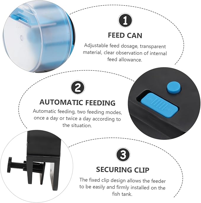 TOYANDONA 1set Automatic Fish Feeder Intelligent Turtle Feeding Device for Fish Tanks Dispenser Easy to Clean Feeding Accessories for Aquatic Pets