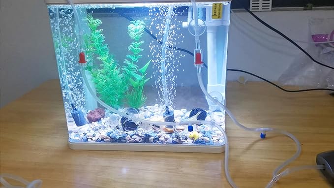 Aquarium Air Pump Accessories - Contains Airline Tubing, Air Stones, Check Valves, Control Valve, Connectors, Suction Cups