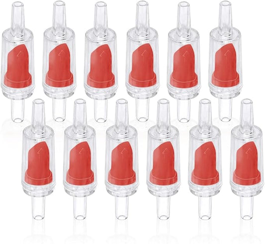 DaToo Aquarium Air Pump Check Valve 12PCS Fish Tank One Way Non-Return Check Valve Air Pump Accessories for 3/16 Inch Airline Tubing