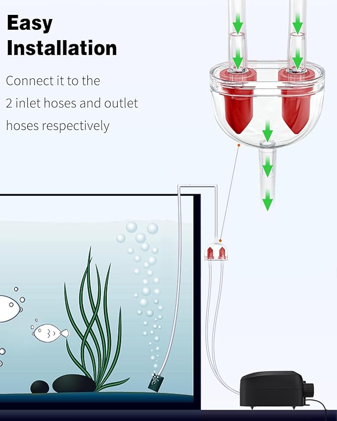 Pawfly Aquarium Air Pump Valves for Standard 3/16 Inch Airline Tubing - Plastic Non-Return Valves - Ideal for Oxygen Pumps - Essential Accessories for Basic Aeration Setup