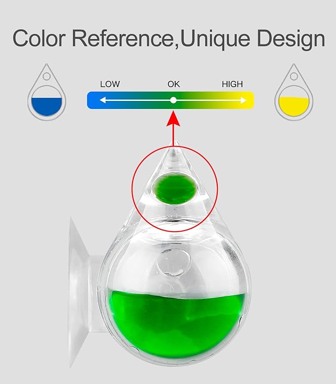Aquatic CO2 Drop Checker Detachable Tear Drop Shape Without Solution,Upgraded Version