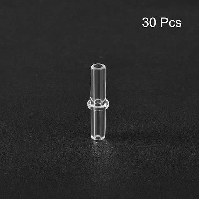 uxcell Aquarium Air Valve Connector Plastic Inline Tubing Straight Valves for 4mm Fish Tank Pond Air Line 30pcs