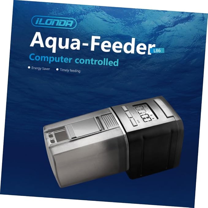 Beavorty Automatic Fish Feeder for Aquarium Tank, Timing Feeder with Abs Material, Battery and USB Powered, Suitable for Pond and Vacation Use