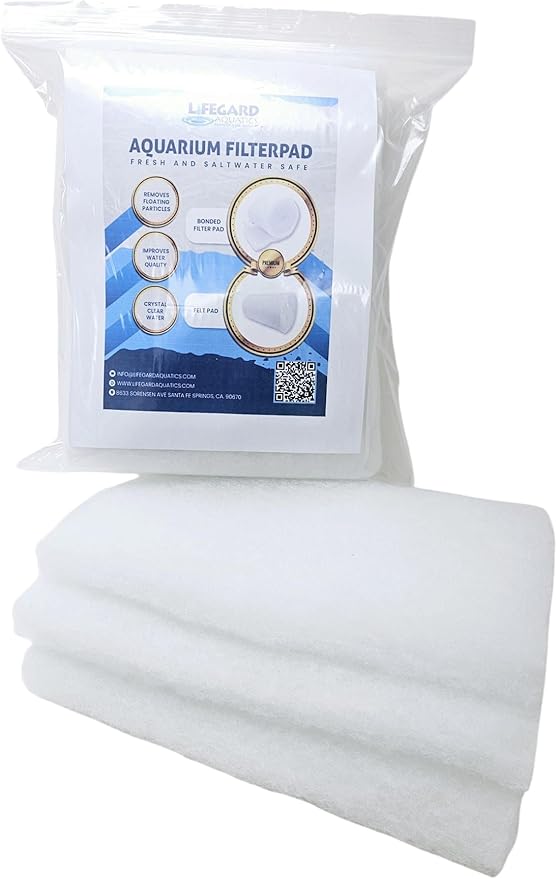 Lifegard Aquatics - Premium Quality White Bonded Filter Pad for Aquarium Crystal Clear Water, 1" Thick (12 Inch Wide, 36 Inch Long)
