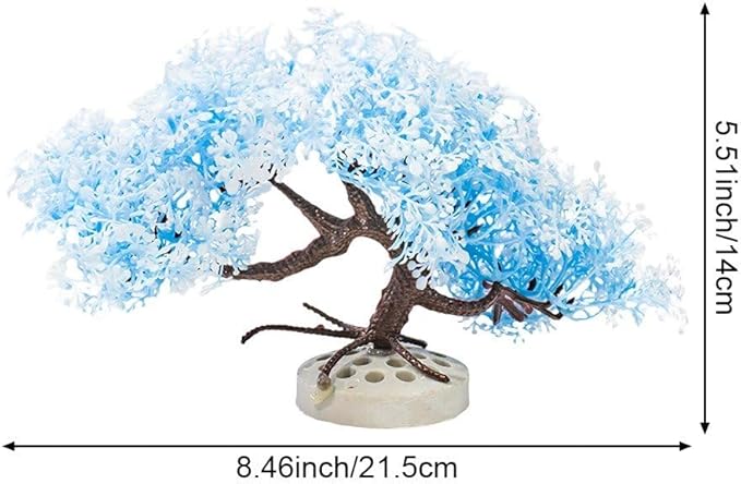 Sanfly Artificial Aquarium Plants, Fake Aquarium Aquatic Plant Cherry Blossom Aquarium Fish Tank Simulation Aquatic Aquarium Tank Accessories