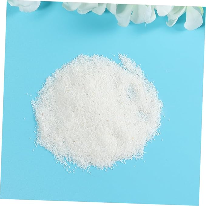 LIOOBO 500g Pure White Sand Natural Quartz Aquarium Bottom for Fish Tank Decor