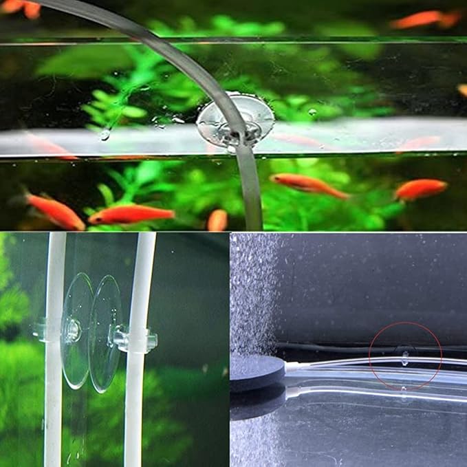 40Pcs Aquarium Suction Cups Clear Fish Tank Hose Clamps Suction Cup Clips Airline Tube Holders Fish Tank Holders Clips for Fish Tank Tubing