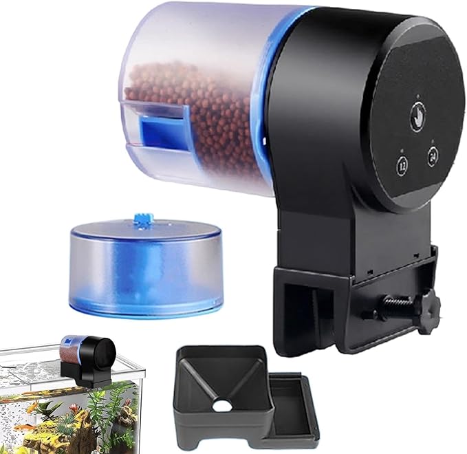 Auto Fish Feeder - Precision Adjustable Timer Stable Food Dispenser,Aquarium Auto Feeder | for Home Dorm Office Apartment Bedroom Betta Turtle Goldfishes Koi