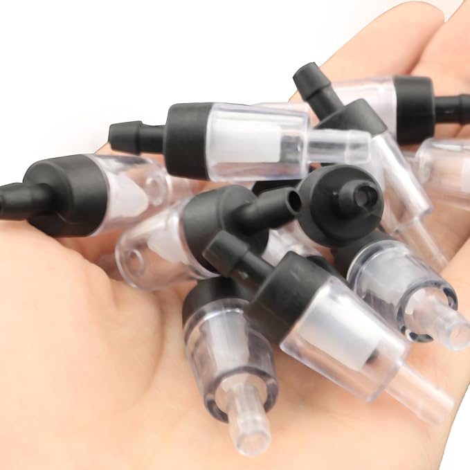 20pcs Aquarium Air Pump Check Valves Air Line Valve Aquarium Air Pumps One Way Non-Return Check Valve for Fish Tank