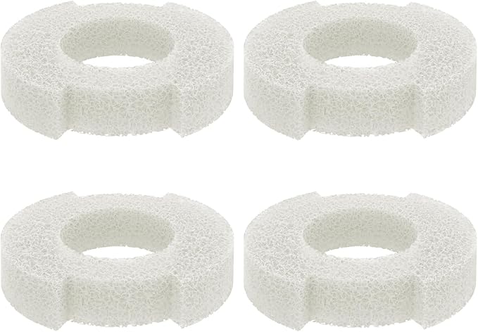 Pawfly 4 Pack Aquarium Bio-Sponge Filter Replacement Sponges White Foam for This Small 5 Gallon Sponge Filter