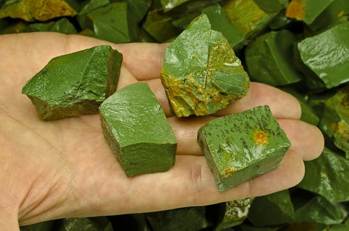 Fantasia Materials: 5 lbs Green Volcano Rough Stones from India