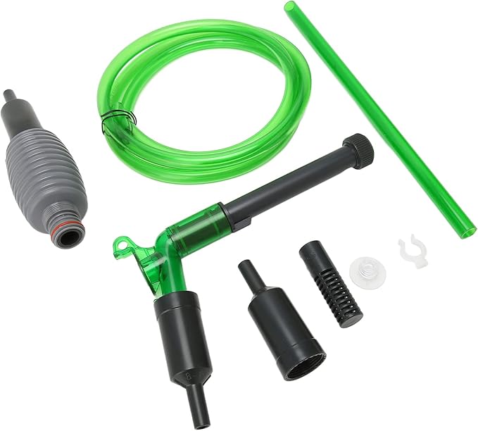 Aquarium Water Changer, Strong Suction Siphon Fish Tank Vacuum Cleaner for Gravel Sand Cleaning E - 300 - Comfortable Handle, Protective Mesh, Safe and Durable Design (E-300)