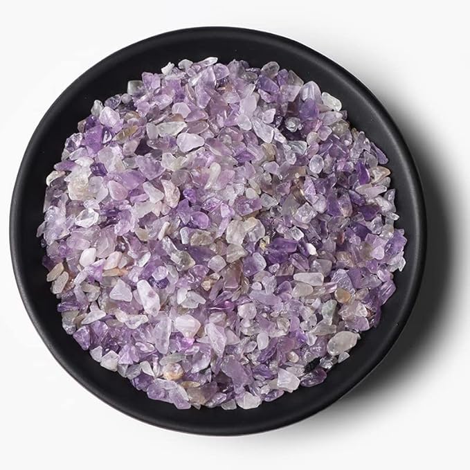 3-5MM Natural Stone Gravel Quartzs Agat Jaspers Chips Minerals Tumbled Specimen Stone Home Aquarium Decoration,NO.15 Amethyst,100g