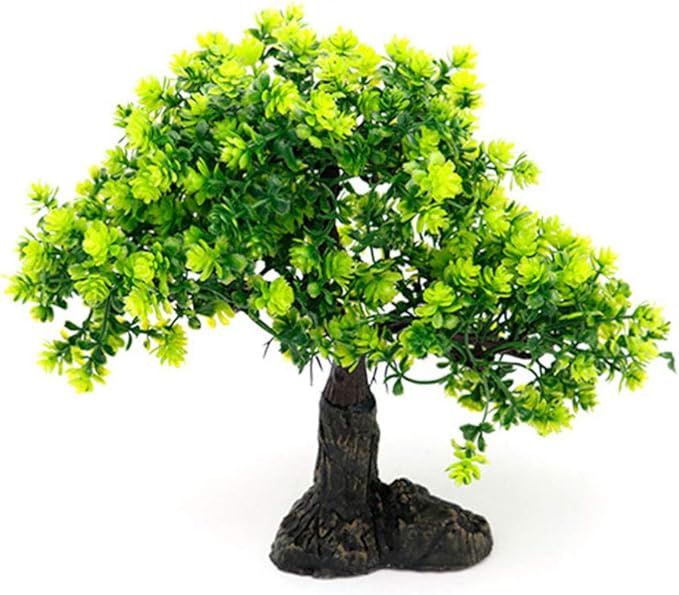 balacoo Artificial Tree Decor for Fish Tank Green Resin Aquarium Decoration Underwater Plant Ornament Safe for Aquariums Easy to Clean Fish Habitat