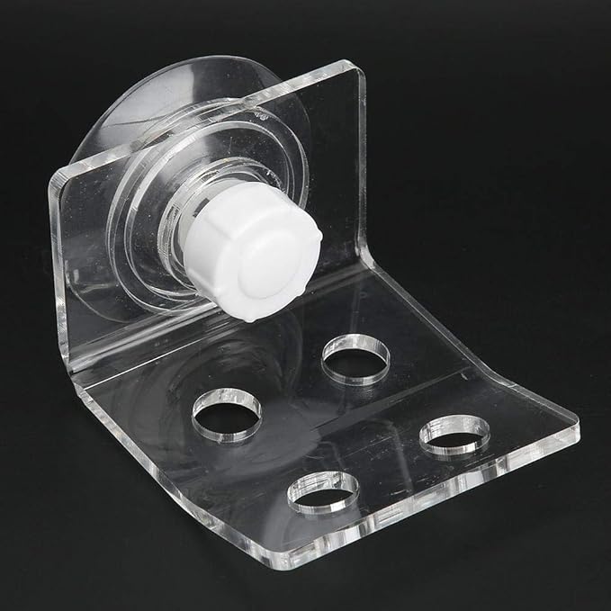 GLOGLOW Racks Holder, 2Pcs Frag Rack Acrylic Aquarium Rack Transparent Fish Bracket Holder Aquarium 4 Holes Front Loading Bending SPS Button Base