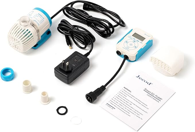 Jecod EP Smart DC Pump with LCD Display Controller for Saltwater Tank (EP-2000M, 528GPH)