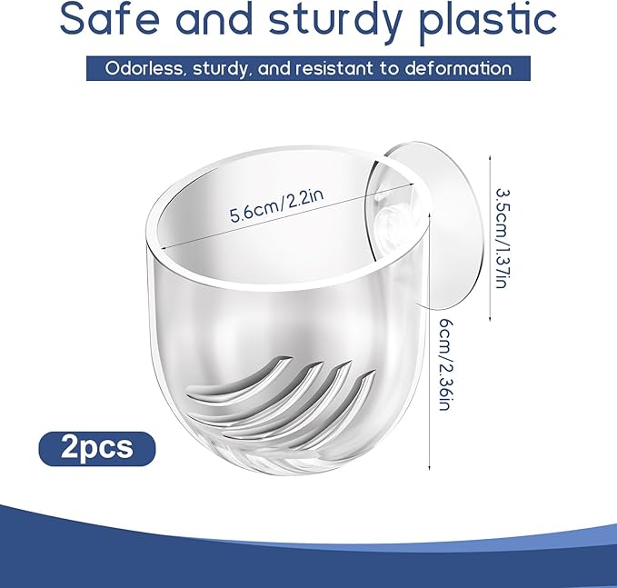 2Pcs Fish Tank Plant Holder Aquarium Plant Pot Suction Cup Planter Clear Acrylic Aquatic Plants Pot Aquarium Plants Cup for Fish Tank Decorations Water Culture Decor