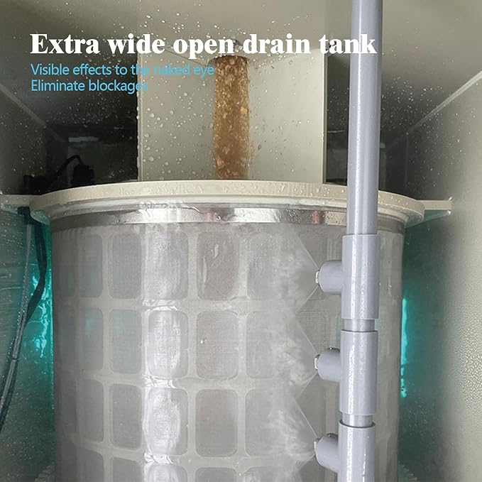 Rotary Drum Filter,Canister Filter,RDF Fully Automatic Water Self-Cleaning Filtration for Koi Pond,Fish Pond,Aquarium,Seedling Cultivation Base,Aquaculture,Hydroponics (8000GPH Advanced Edition)
