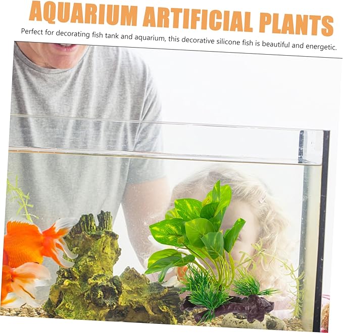 minkissy Artificial Water Plants Aquarium Decorations Realistic Tank Ornaments for Aquatic Landscape Safe Material Natural Habitat for Decor