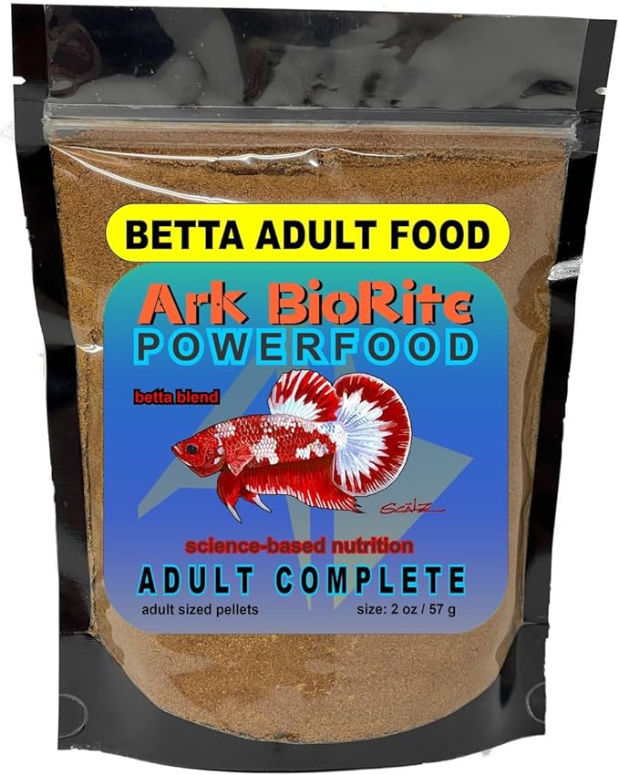 16oz All Natural No Fillers Special Adult Betta Fish Food - High Protein, Vitamins & Minerals, Balanced Complete Fish Meal Breeders Special Fish Food