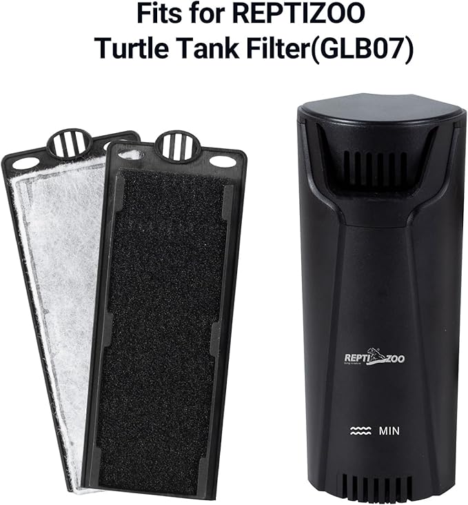 REPTIZOO Replacement Filter Cartridge for Turtle Tank, 3PCS Reptile Internal Filter Accessories for GLB07