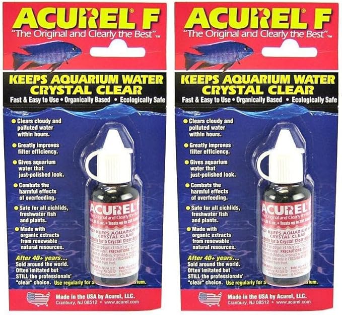 Acurel F Water Clarifier 1.06 fl.oz 25ml, Pack of 2