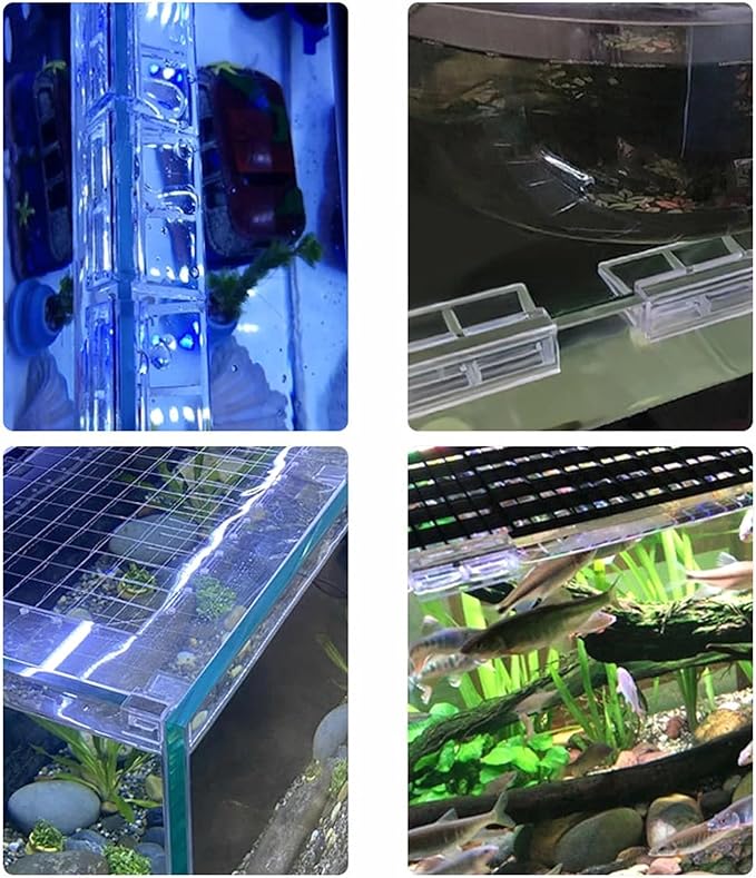 Aquarium lid Clips 20Pcs 5-12mm Acrylic Fish Tank Lid Cover Support Holder Bracket Clip Aquarium Top Cover Bracket Aquarium Cap Support Rack(8mm)
