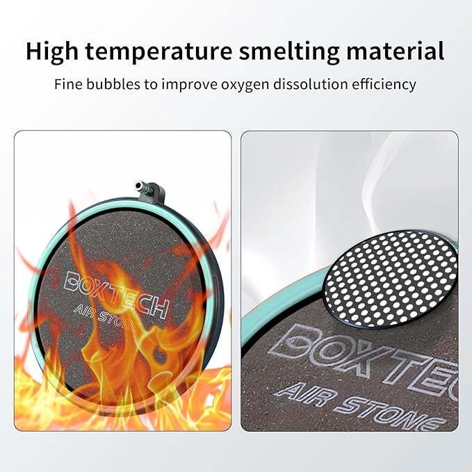 UPETTOOLS 3.2 Inch Air Stone for Aquarium – Quiet High Dissolved Oxygen Diffuser with Control Valve, Nano Bubbles Airstone Kit for Betta, Nano Tank, Shrimp & Freshwater/Saltwater Fish Tanks