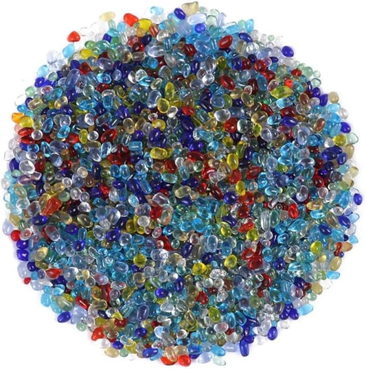 PRETYZOOM Stones for Aquariums 0.44 Lb Glass Gems Decorative Rocks Vase Filler Beads Terrarium Sand
